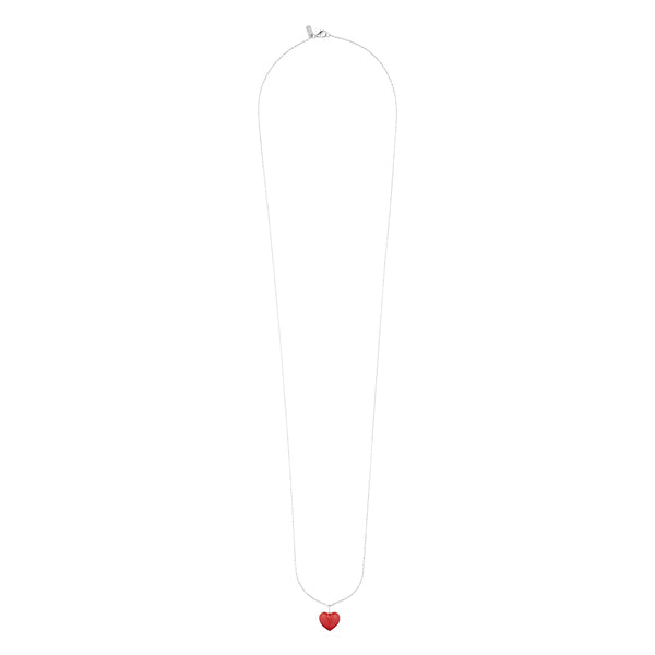 80cm Halskette with Mega little big love charm, Silber