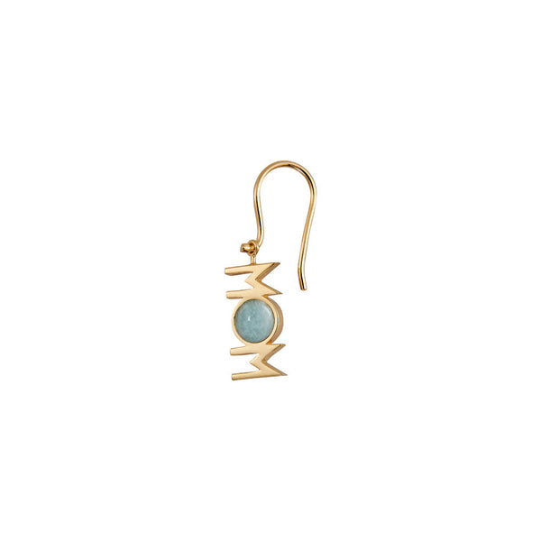 #color_blue, 18k vergoldetes 925er sterlingsilber great mom ohrhänger mit edelsteinen tolle Geschenkidee für zum Muttertag oder Mamas Geburtstag