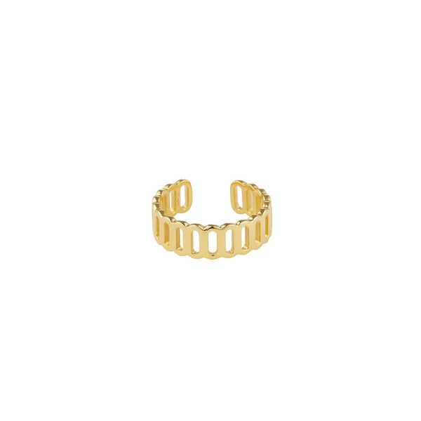 Link Together Ring - vergoldetes Silber