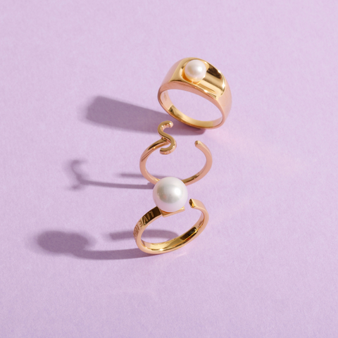 Perlen und Edelsteine Ringe