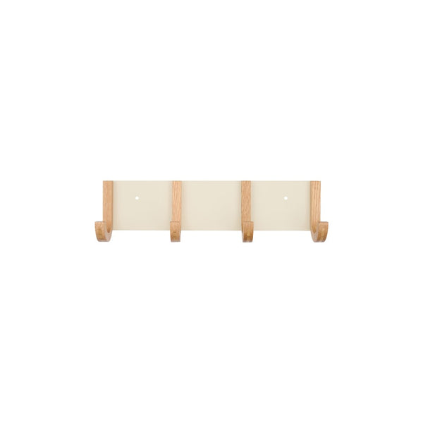 Jay Rack Wandgarderobe mit 5 Haken – Cremeweiß/Eiche