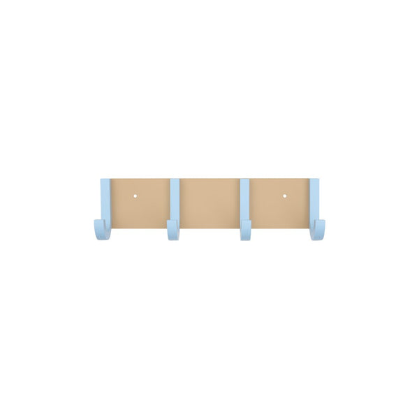 Jay Rack Wandgarderobe mit 4 Haken – Beige/Hellblau