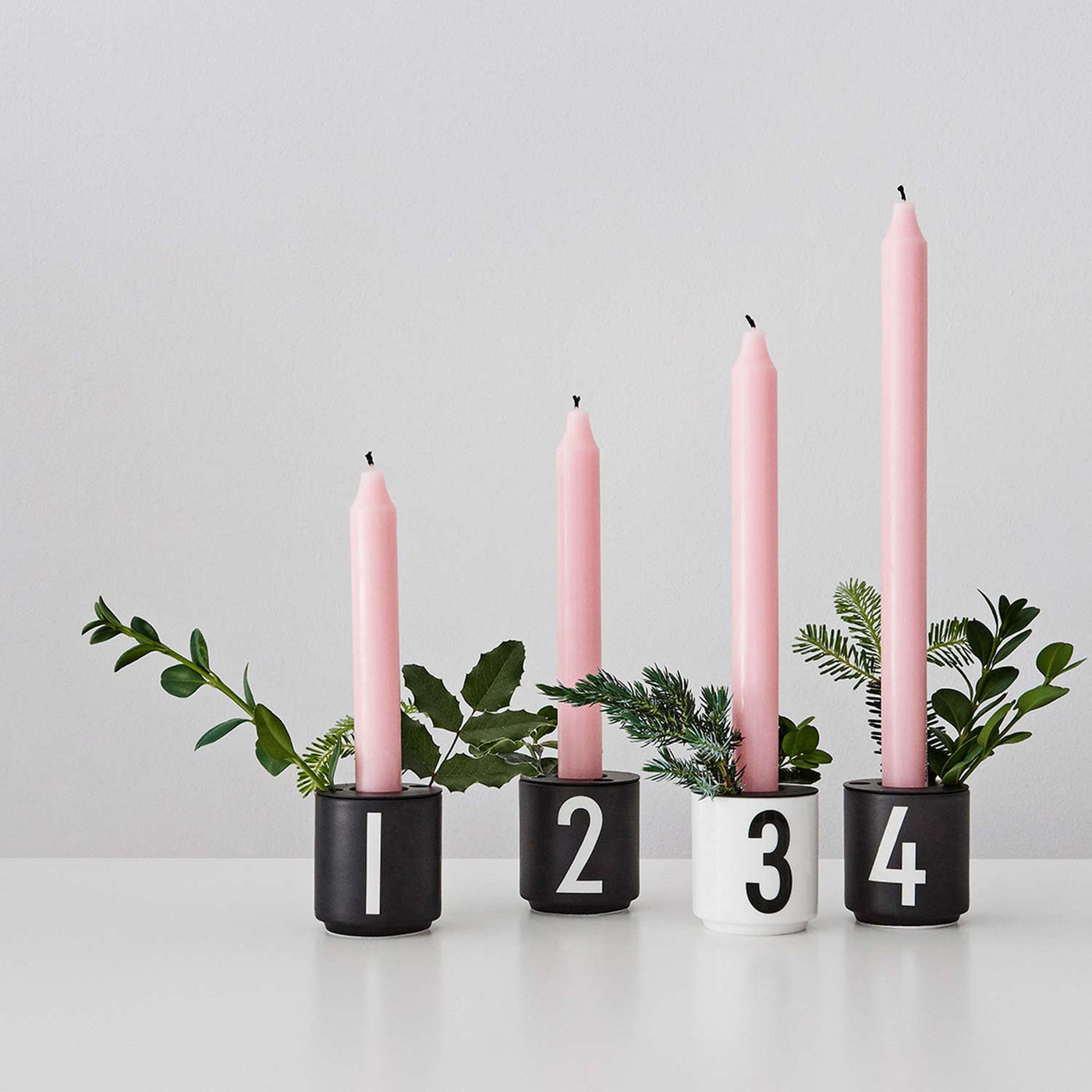 Advent Set Black Mini Cups + Candle Holders