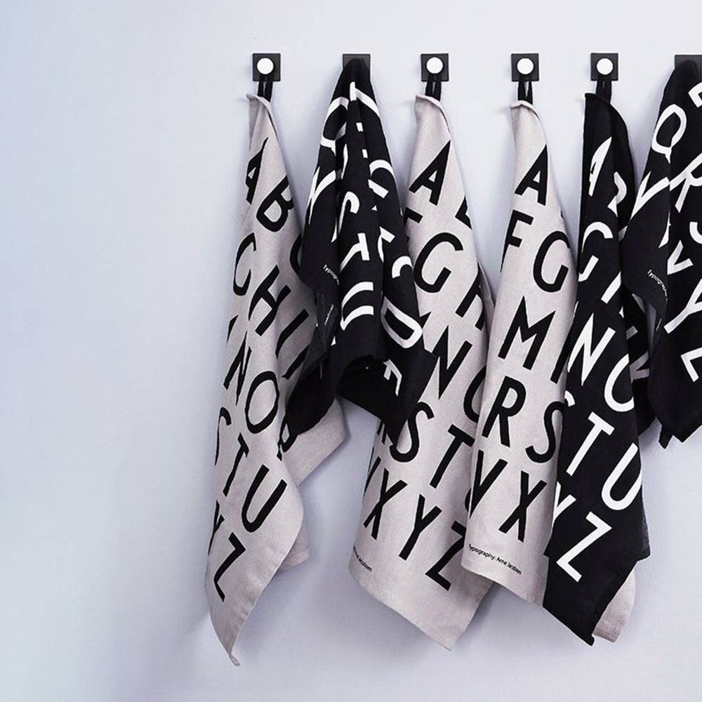 Klassisches Geschirrtuch – Baumwolle – Geschirrtuch Set – Design Letters DE