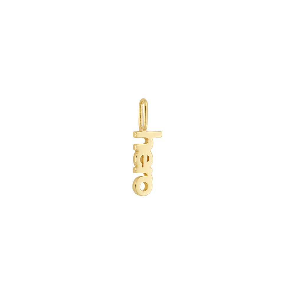 Vocabulary charm, gold plated