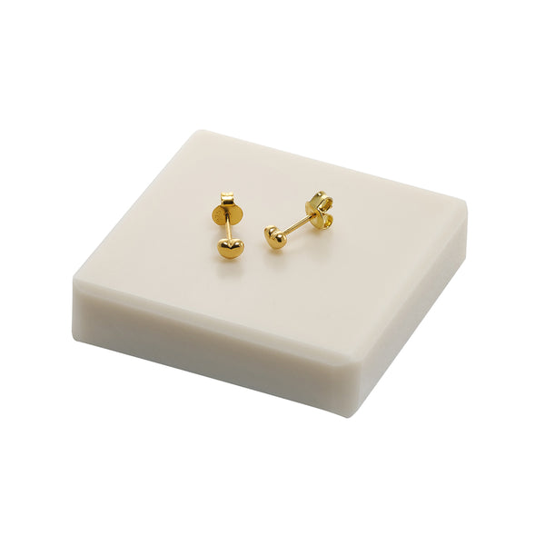 Little Big Love Earstuds (set of 2 pcs) - Gold heart