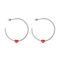 Little Big Love Hoops (set of 2 pcs) - Silverplated