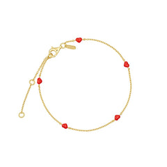 Little Big Love Multiple Hearts Armband - vergoldetes Silber