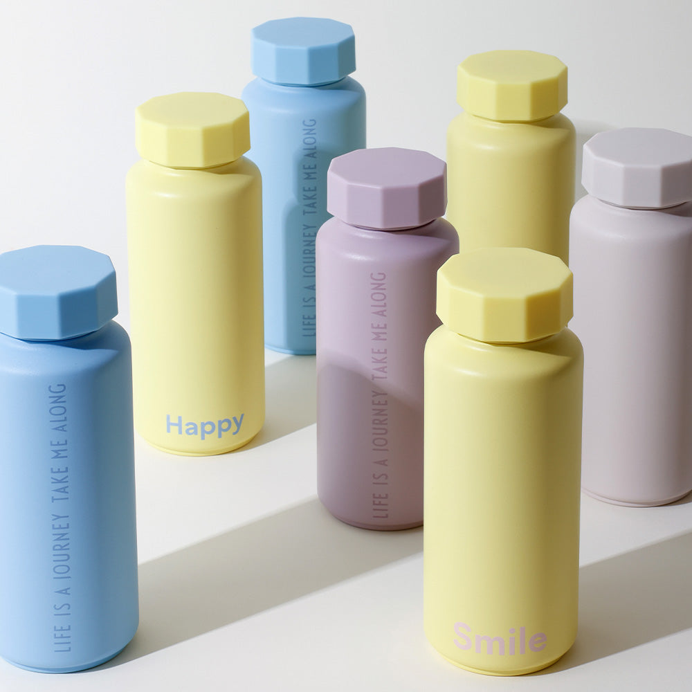 Thermoflasche Ton-auf-ton  - Yellow Happy