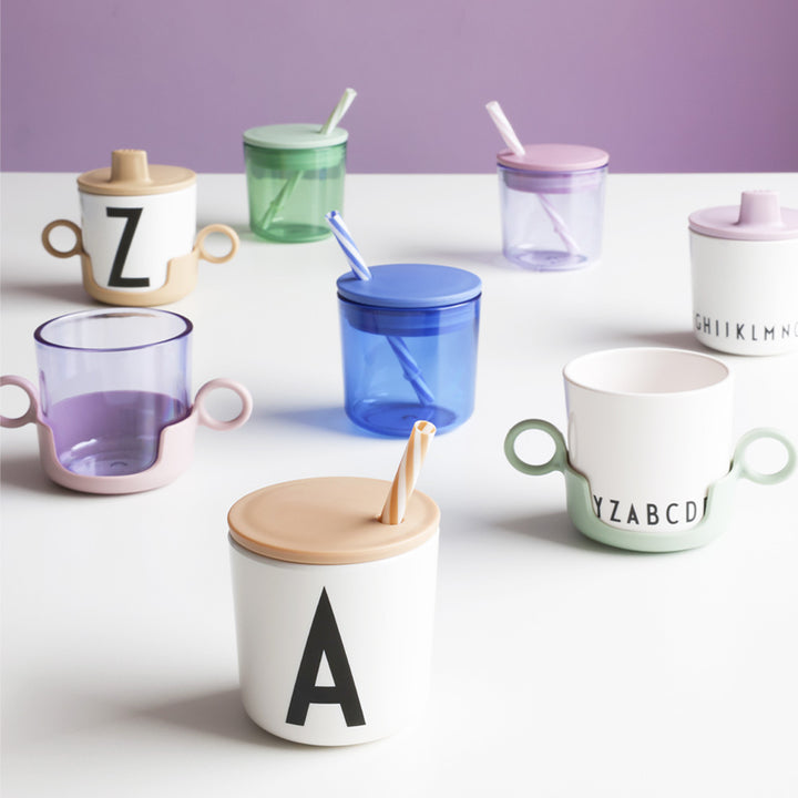Deckel mit Strohhalm für Eco Kids Becher & Gläser – Design Letters DE