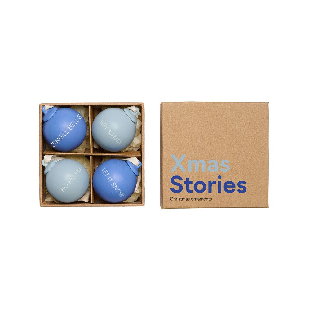 XMAS Stories Kugel-Anhänger - 40mm/4-er Set