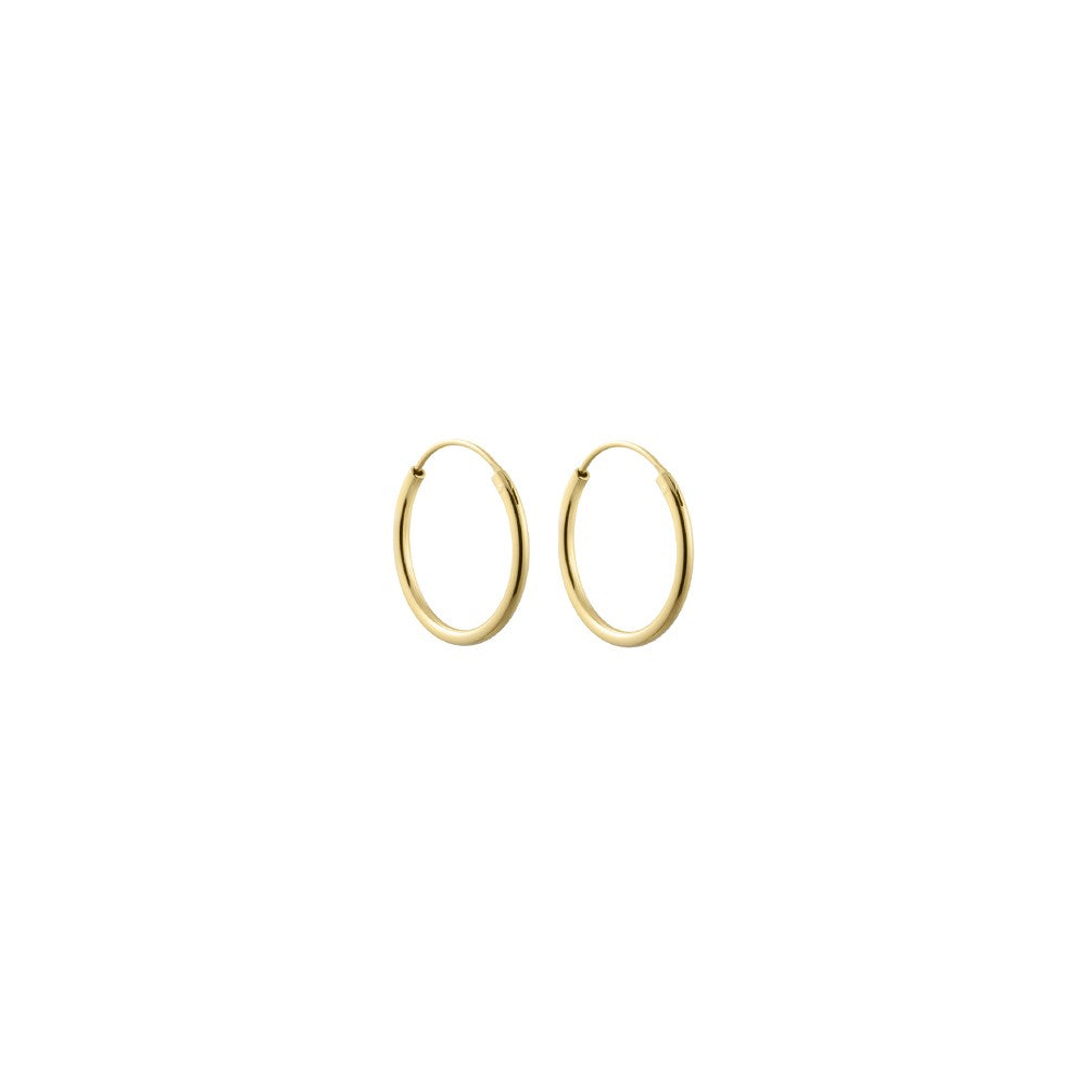 DL Hula Hoops 14mm Gold plated (set of 2 pcs)
