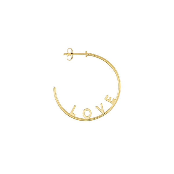 Creole LOVE Gold 32mm (1 pcs - right side)