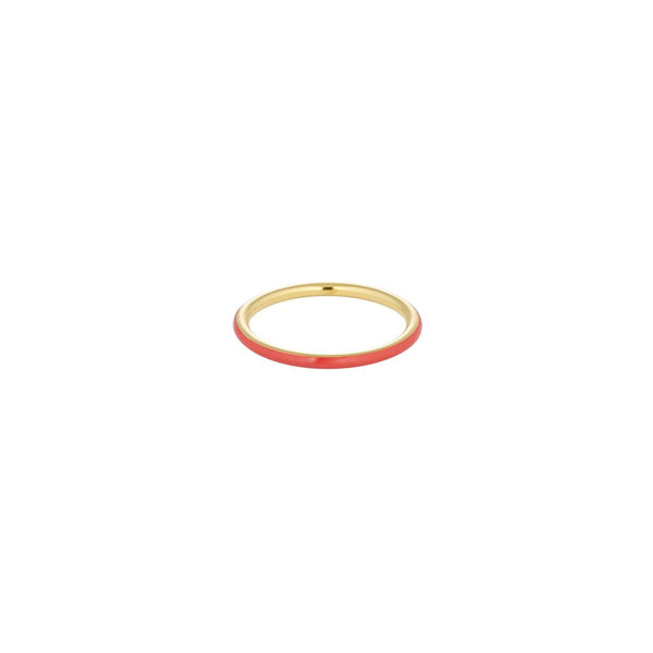 Klassischer Stack Ring Coral