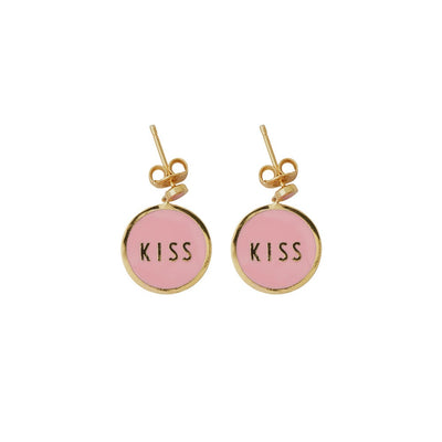 Runde Ohrringe "KISS" - 2er Set